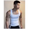 Áo ba lỗ nam cổ vuông thun gân form body [Mã 14]-thoitrangcenter