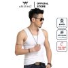 Áo ba 3 lỗ nam cao cấp Aristino thun may ô lót trong sơ mi màu trắng trơn đơn giản dáng Classic vải  cotton mềm mịn AC21-thoitrangcenter