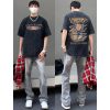 Áo Thun cotton Tay Ngắn Dáng Rộng In Hình Quả Lê Phong Cách hip hop Thời Trang Cho Nam-thoitrangcenter