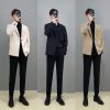 Áo khoác blazer nam form rộng hàn quốc màu đen
