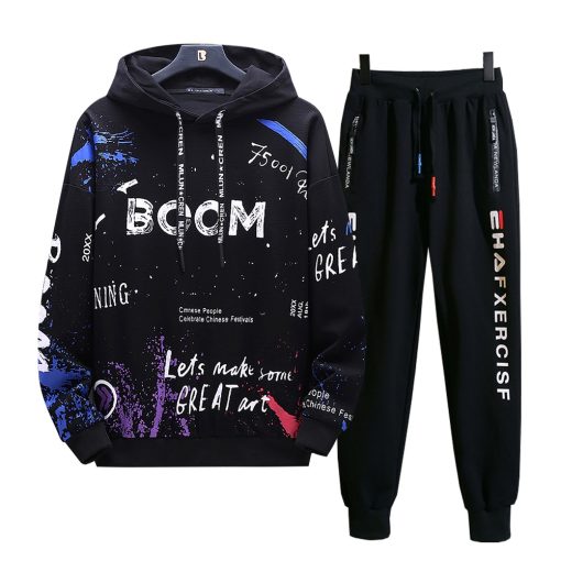 Bộ Đồ Áo Hoodies Nỉ Nam Dài Tay Kết Hợp Quần Jogger Bo Gấu Phối Chữ Zenkodlmen TOP 192 + JG 75-thoitrangcenter