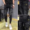 Quần jeans nam ôm co giãn 4 chiều skinny jean nam không rách chất bò màu xám rách thời trang MS19 MHMen-thoitrangcenter