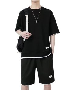 Bộ Quần Áo Nam Thể Thao Mùa Hè Phối Layer Thời Trang Vải Tổ Ong Thoáng Mát J7-thoitrangcenter