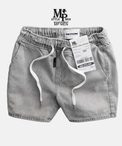 HÀNG CAO CẤP - Quần short Jean trên gối chất vải Denim co giản thoải mái đứng form MP MEN 002-thoitrangcenter