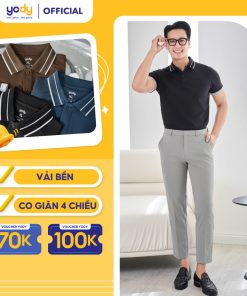 Áo polo nam thương hiệu Yody kiểu dáng can vai túi cơi mềm mại co giãn thấm hút APM7247-thoitrangcenter