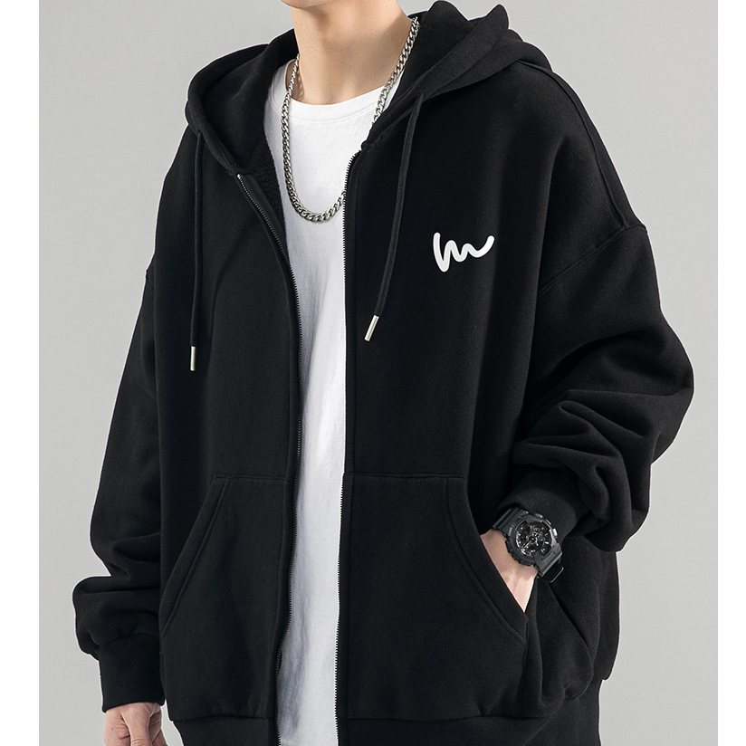 Áo hoodie nam Zip form rộng