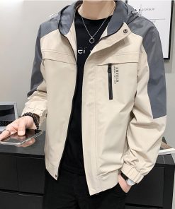 Áo khoác dù cán nam 2 lớp phối túi