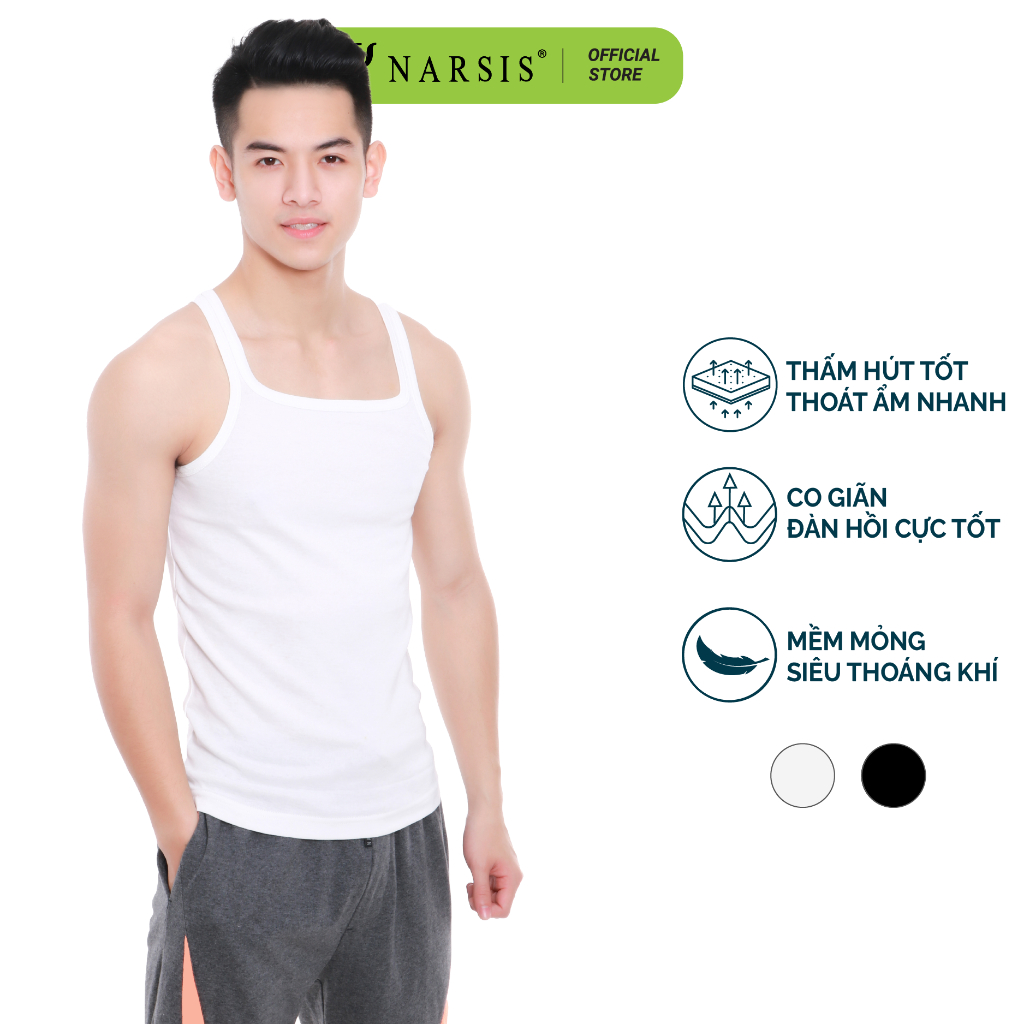 Áo Ba Lỗ Nam Cao Cấp thời trang NARSIS Áo Tanktop thể thao dành cho nam From ôm dáng chuẩn tập GYM-thoitrangcenter