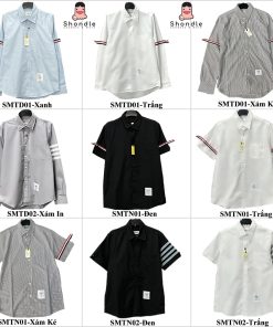 Áo Sơ Mi Nam Nữ Thom Browne Tay Kẻ Sọc     Dài Ngắn Phối Viền Cao Cấp Vải Oxford Đẹp-thoitrangcenter