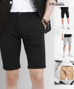 Quần short tây nam (10 màu) vải cotton cao cấp co giãn 2 chiều không nhăn nhàu _ATH-thoitrangcenter