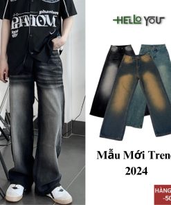 quần bò baggy nam phom xuông chất jeans mềm