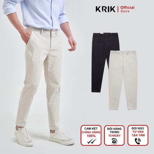 Quần Kaki Nam Local Brand KRIK Form Slimfit Chất Liệu Cao Cấp Thiết Kế Basic Dễ Phối Đồ QK6526-thoitrangcenter