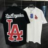 [Xu] Áo phông nam nữ MLB in hoạ tiết chữ Los Angeles đỏ hai mặt cổ bo dày dặn cao cấp. Áo Thun Unisex Nam Nữ Trẻ Trung-thoitrangcenter