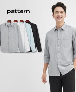 Áo sơ mi OXFORD dài tay PATTERN PA037-thoitrangcenter