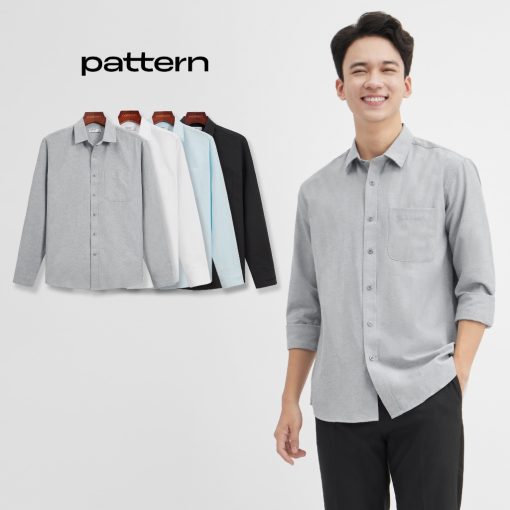 Áo sơ mi OXFORD dài tay PATTERN PA037-thoitrangcenter