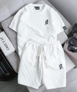 Bộ thể thao nam nữ JULIDO áo tay ngắn quần short dáng rộng thời trang Phối Dây Rút bản to Thời Trang Unisex-thoitrangcenter