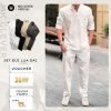 Set đồ bộ Đũi lụa Dài Tay Nam MK Chất vải đũi lụa mềm mịn set sơ mi quần đũi dài đi chơi đi biển-thoitrangcenter