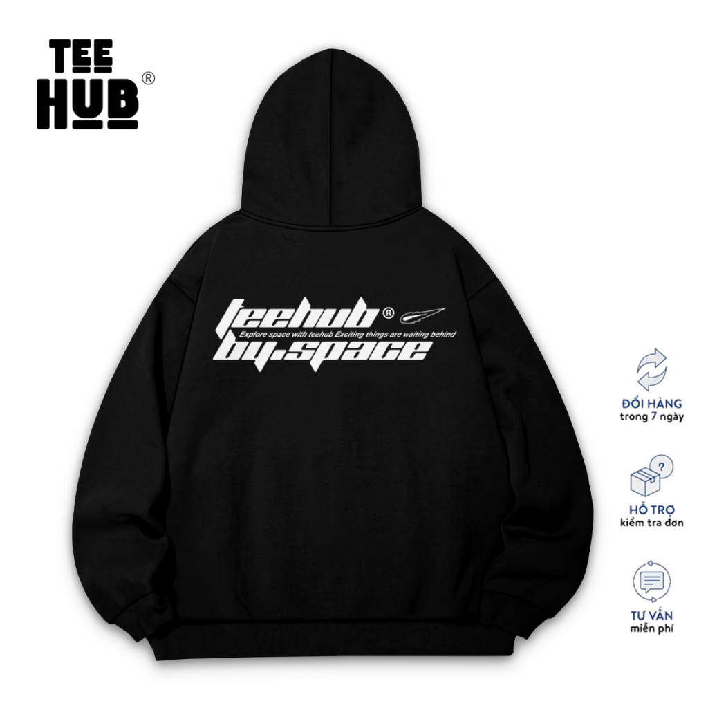 Áo Hoodie ZIP Space Khoác Nỉ Mũ Kéo Khóa TEEHUB Nỉ Bông Cotton Unisex nam nữ Local Brand-thoitrangcenter