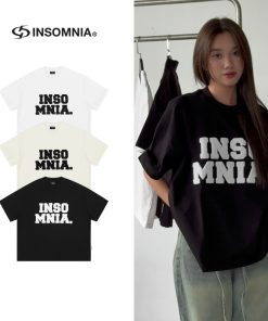 Áo Thun Boxy 280GSM Thêu Xù INSOMNIA Unisex Local Brand - TS026-thoitrangcenter