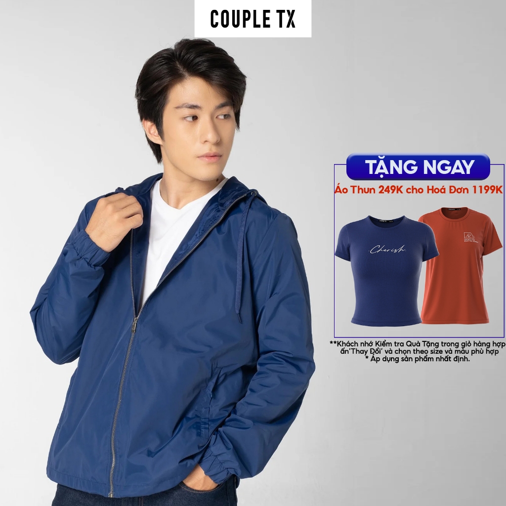 Áo Khoác Nam Couple TX Dù Nón 2 Lớp Basic MOP 1066-thoitrangcenter