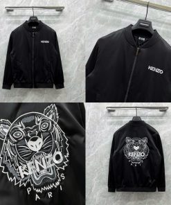 Áo Khoác Bomber Gió Nam Nữ KZ Thêu Chữ Logo Hình Hổ Vằn Hai Mặt Bo Ống Chun Lót 2 Lớp Boy Phố Cao Cấp-thoitrangcenter