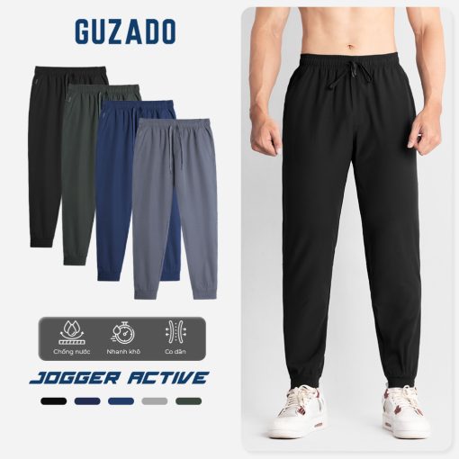 Quần Jogger Nam GUZADO Chất Vải Gió Cao Cấp