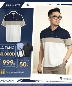 Áo polo nam ADEN vải cá sấu cotton interlock xuất xịn