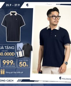 Áo polo nam TRAVIS vải cá sấu cotton interlock xuất xịn