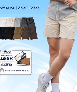 Quần Short nam vải Kaki nhung cao cấp