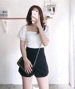 short nữ lưng cao vải tuyết mưa-thoitrangcenter
