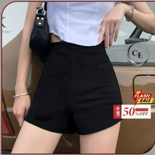 Quần đùi nữ dance cạp cao choosee chất vải cao cấp co giãn tốt khóa sau quần short nữ trẻ trung năng động CHS222-thoitrangcenter