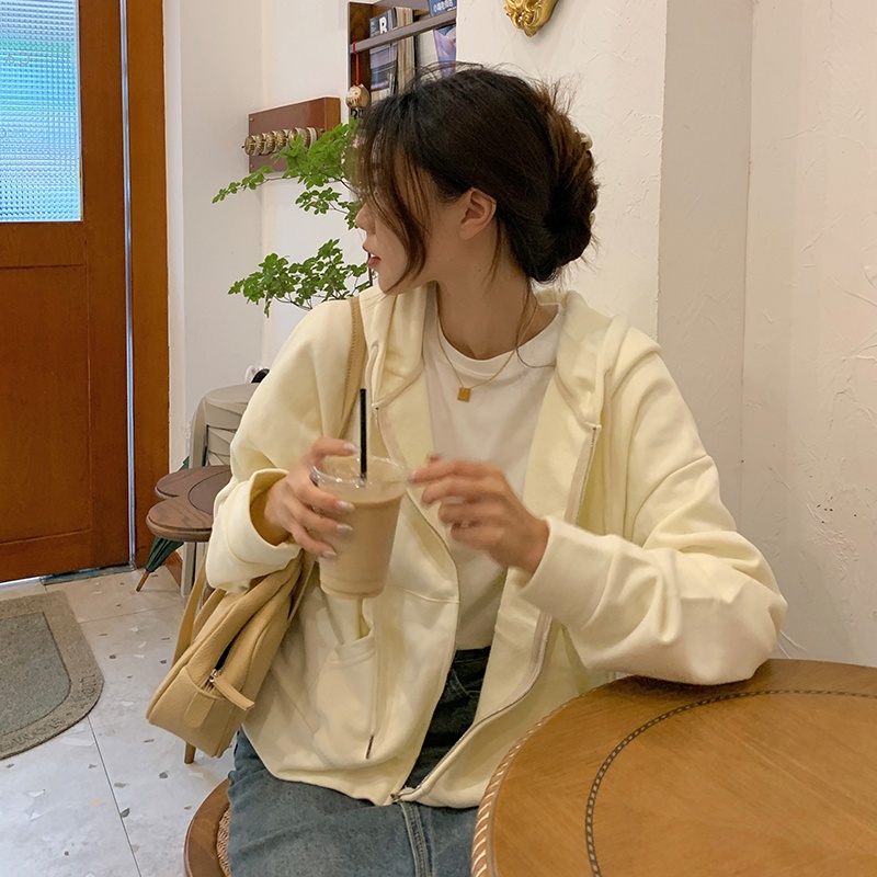 SUXI Áo hoodie mỏng dáng rộng thời trang mùa thu cho nữ-thoitrangcenter - Ảnh 4