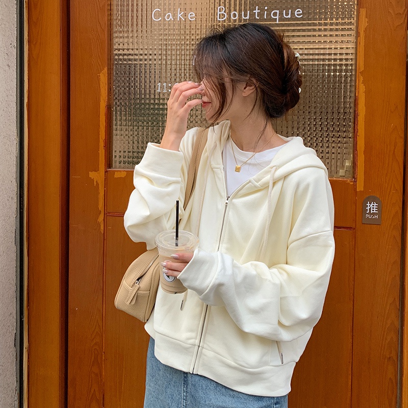 SUXI Áo hoodie mỏng dáng rộng thời trang mùa thu cho nữ-thoitrangcenter - Ảnh 2