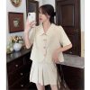 Áo blazer cổ bẻ cúc tim chất đẹp-thoitrangcenter