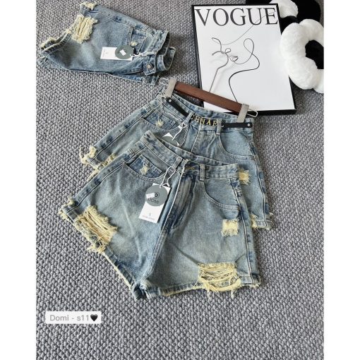 Quần short Denim lưng cao có Bigsize