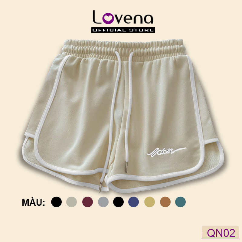 Quần Đùi Nữ Mặc Nhà Ống Rộng Nỉ Da Cá Lovena QN02-thoitrangcenter