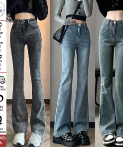 Quần jeans nữ ống loe co giãn