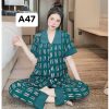[ Có đại 75kg] Bộ pijama nữ mặc nhà tay cộc