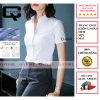 [voucher giảm 20k] Sơ mi công sở nữ ngắn tay màu trắng dáng Hàn Quốc-thoitrangcenter