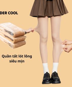 Quần tất giữ nhiệt nữ lót lông UNDERCOOL co dãn màu da đen siêu ấm mùa đông cực ấm đại hàn QT02-thoitrangcenter