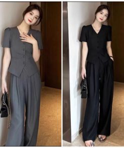 set bigsize VD1 50-95kg(xem kĩ số đo) chất cotton lạnh tay ngắn quần suông-thoitrangcenter