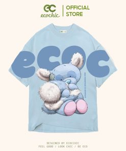 Áo Phông ECOCHIC ROO Tee Chính Hãng Unisex Form Rộng Oversize Premium Cotton 100% F742-thoitrangcenter