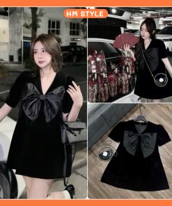 Váy đen dáng suông