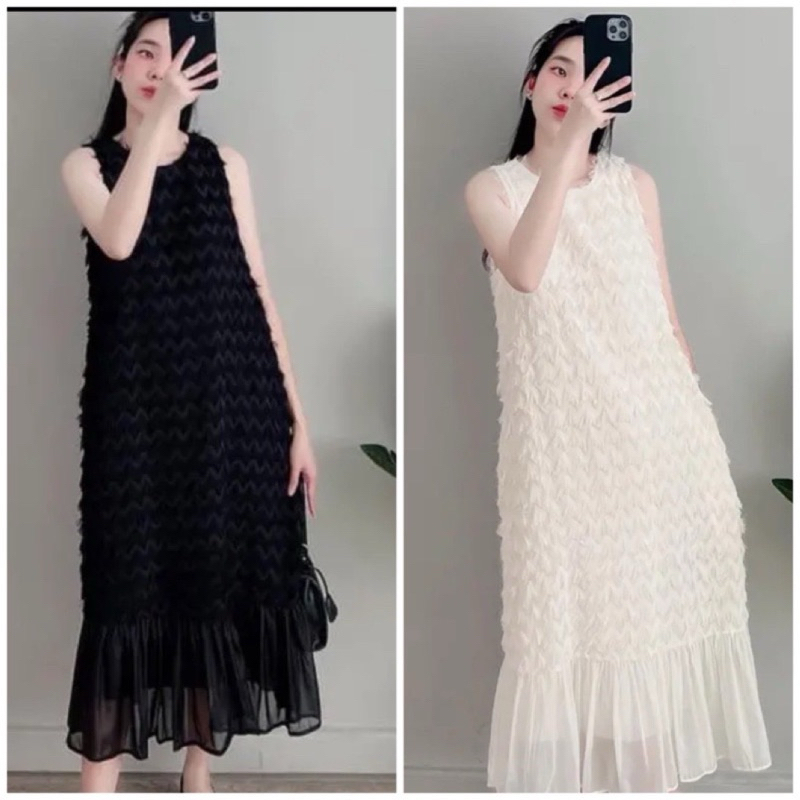 Đầm Đuôi Cá Chất Voan Tơ Hai Lớp Xinh Đi Tiệc Cưới