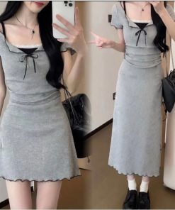 Đầm họa tiết cổ xếp nếp KBI BOUTIQUE Váy Dự Tiệc thông thường  fashion thời trang nữ VD1-thoitrangcenter