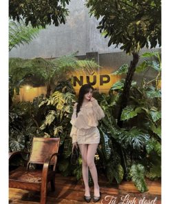 Váy Trắng Trễ Vai Kèm Nơ Siêu xinh A86 ( kèm quần bảo hộ) SẴN HÀNG ĐI ĐƠN NGAY-thoitrangcenter