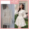Set váy nữ Lily Dress họa tiết bông hoa in nổi váy dáng xòe