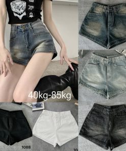 Quần Short Jean Nữ Bigsize 40-90kg Trơn Đơn Giản Dễ Phối Đồ Chất Đẹp Ms1088-thoitrangcenter