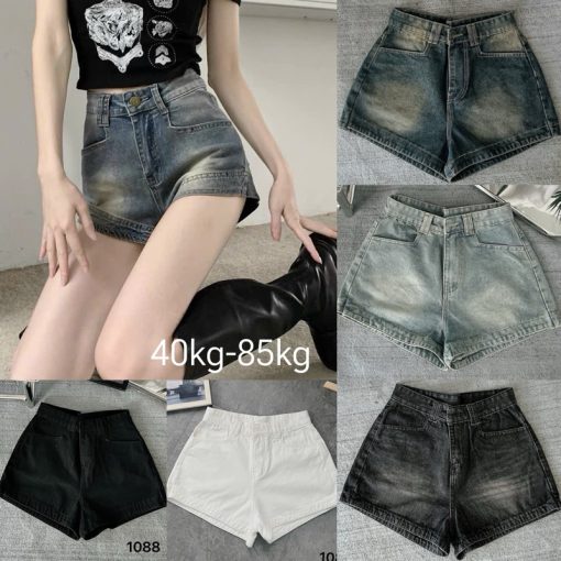 Quần Short Jean Nữ Bigsize 40-90kg Trơn Đơn Giản Dễ Phối Đồ Chất Đẹp Ms1088-thoitrangcenter