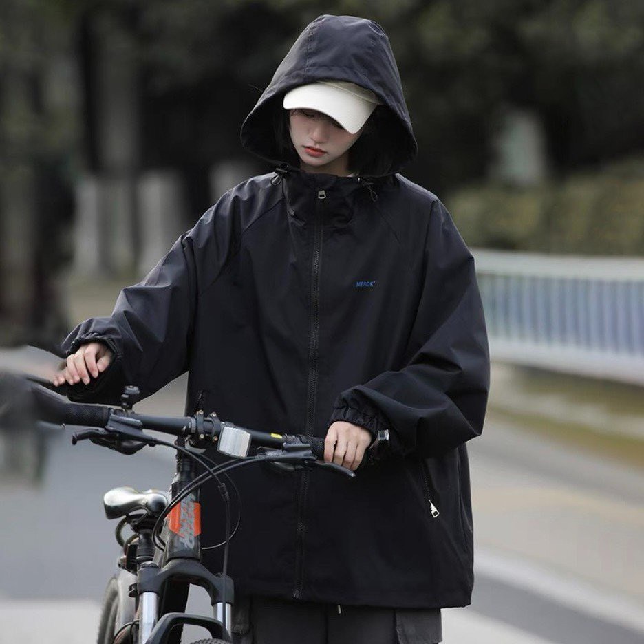 Áo Khoác Gió Nam Nữ NAD Unisex Có Mũ Cao Cấp 2 Lớp MEROK Chất Liệu Gió Dù Mềm Chống Nước Chống Nắng Form Rộng Kiểu Dáng-thoitrangcenter